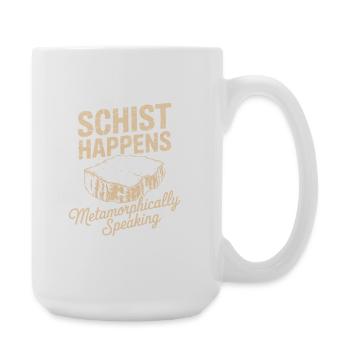 Schiefer geschieht metaphorisch gesprochen - Große Tasse 440 ml - Weiß - Rechts