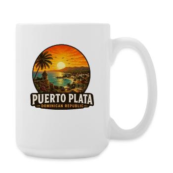 Vacances à Puerto Plata, République dominicaine - Grande tasse 440 ml - blanc - Droite
