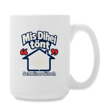Mis Dihei tönt Schwiizerdütsch, Swiss German Pride - Large Mug 440 ml - white - Right