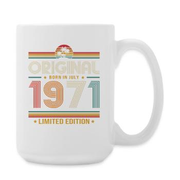 Cadeau d’anniversaire 55e Millésime Juillet Millésime 1971 - Grande tasse 440 ml - blanc - Droite