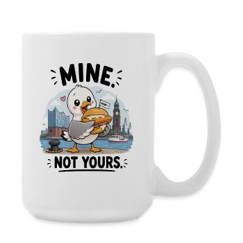 Quakende Möwe Hamburg - Große Tasse 440 ml - Weiß - Rechts