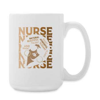 Emergency Nurse Afro - Large Mug 440 ml - white - Right