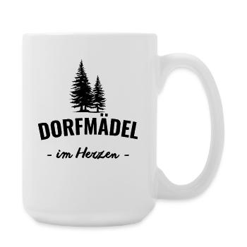 Dorfmädel im Herzen - Große Tasse 440 ml - Weiß - Rechts