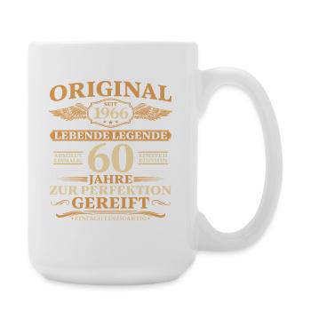 Geschenk Idee 60. Geburtstag Baujahr 1966 - Große Tasse 440 ml - Weiß - Rechts