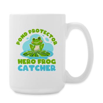 Grenouille protectrice d’étang Catcher - Grande tasse 440 ml - blanc - Droite