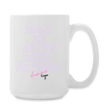 Woran ist der Tote Winkel gestorben? Neon - Große Tasse 440 ml - Weiß - Rechts
