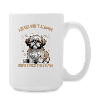Race de chien Shih Tzu - Grande tasse 440 ml - blanc - Droite