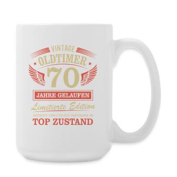 70. Geburtstag Mann Frau Limited Edition 1956 70 - Große Tasse 440 ml - Weiß - Rechts