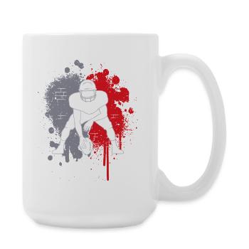 Football américain Splash of Color Football masculin - Grande tasse 440 ml - blanc - Droite
