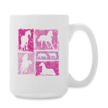 Horse Graphic for Riders and Vaulters - Large Mug 440 ml - white - Right