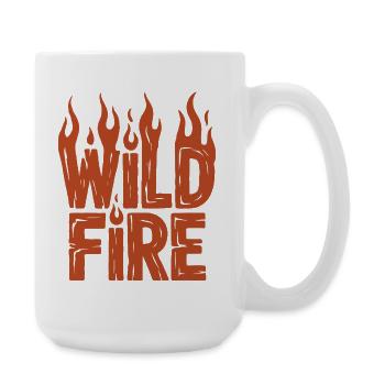 Wild Fire Flame Design - Large Mug 440 ml - white - Right