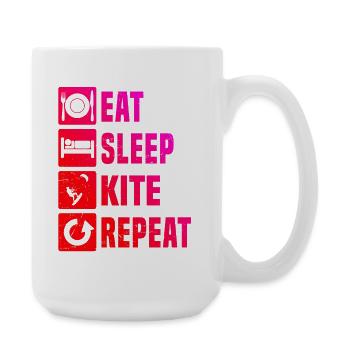 Les amateurs de sports nautiques et le kitesurf vont de pair - Grande tasse 440 ml - blanc - Droite
