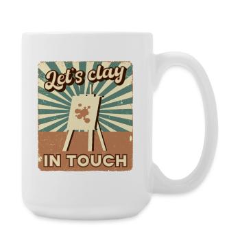 Artiste peintre graphique Offrons de l’argile en touche - Grande tasse 440 ml - blanc - Droite