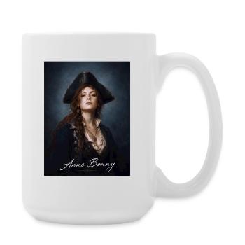 Anne Bonny Pirate Portrait - Large Mug 440 ml - white - Right