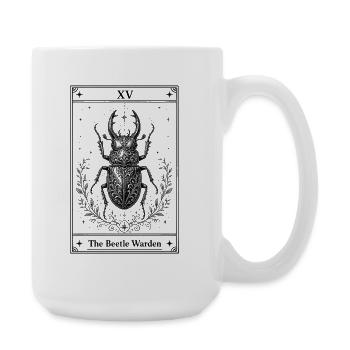 Der Käferhüter | Tarotkarte Natur - Große Tasse 440 ml - Weiß - Rechts