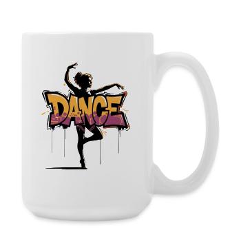 Street Art Dance Silhouette for Dance Lovers - Large Mug 440 ml - white - Right
