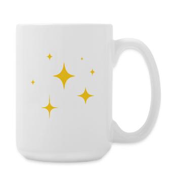 Glimmernde Sternenfunken - Große Tasse 440 ml - Weiß - Rechts