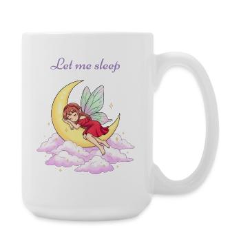 Sleeping fairy on the moon - Large Mug 440 ml - white - Right