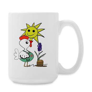 Gardener Chicken Hobby Gardener Gardening - Large Mug 440 ml - white - Right