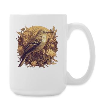 Spottdrosseln Spottdrossel - Große Tasse 440 ml - Weiß - Rechts