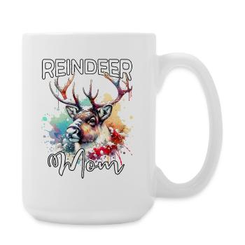 Maman renne - Grande tasse 440 ml - blanc - Droite