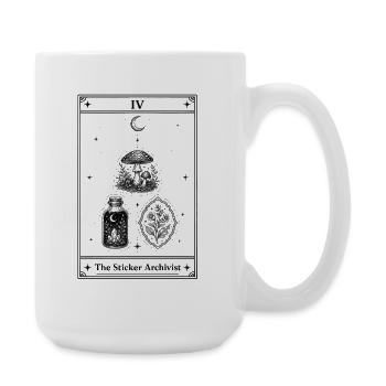 Der Sticker-Archivar | Tarotkarte - Große Tasse 440 ml - Weiß - Rechts