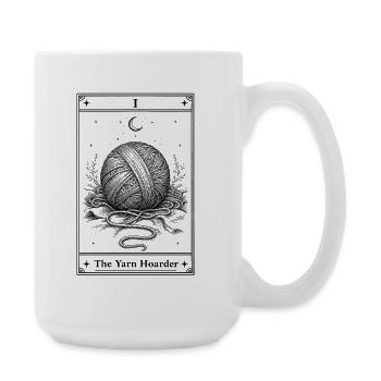 Der Wollhorter | Tarotkarte Handarbeit - Große Tasse 440 ml - Weiß - Rechts