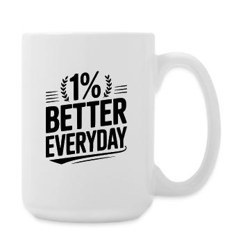 1% Better Everyday - Large Mug 440 ml - white - Right