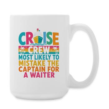 L’équipage de croisière est le plus susceptible de confondre le capitaine - Grande tasse 440 ml - blanc - Droite