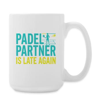 Padel-mädchen Padel-spieler Padel-tennis-geschenk - Große Tasse 440 ml - Weiß - Rechts