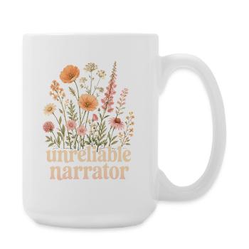 Unreliable Narrator Book Lover Writer - Large Mug 440 ml - white - Right