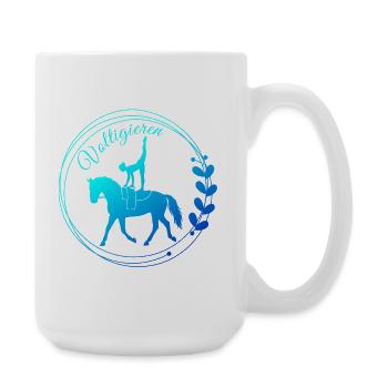 Voltigieren Nadel – Sport Outfit für Voltigierer - Große Tasse 440 ml - Weiß - Rechts