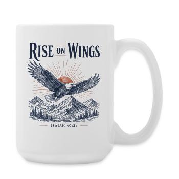 Rise On Wings - Large Mug 440 ml - white - Right