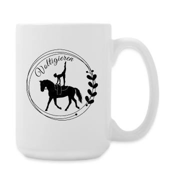 Voltigieren Nadel – Sport Outfit für Voltigierer - Große Tasse 440 ml - Weiß - Rechts