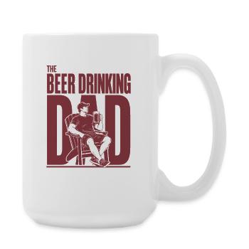 Beer Drinking Dad Bier Papa Shirt - Große Tasse 440 ml - Weiß - Rechts