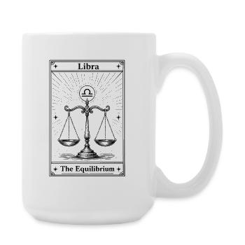 Waage | Tarotkarte Sternzeichen - Große Tasse 440 ml - Weiß - Rechts