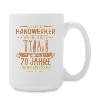 Handwerker 1956 Geboren 70. Geburtstag Geschenk - Große Tasse 440 ml - Weiß - Rechts