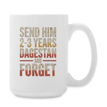 MMA Wrestling Mixed Martial Arts Send Him Dagestan - Large Mug 440 ml - white - Right