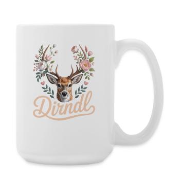 Mei Dirndl Is In Da Wäsch - Große Tasse 440 ml - Weiß - Rechts
