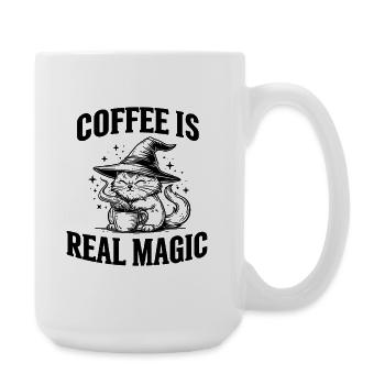 Le café est une vraie magie Chat Café Magicien - Grande tasse 440 ml - blanc - Droite