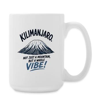 Kilimanjaro Vibe – Mountain Motif - Large Mug 440 ml - white - Right