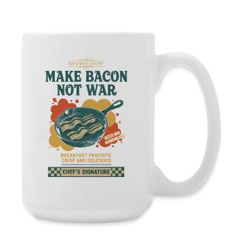 Breakfast Bacon Lovers Funny Brunch Coffee Food - Large Mug 440 ml - white - Right