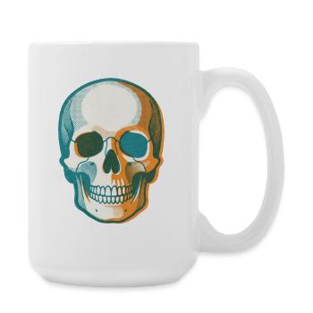 Retro Pop Skull - Large Mug 440 ml - white - Right