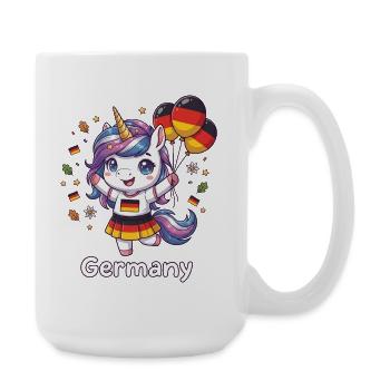 Kawaii Germany Unicorn - Large Mug 440 ml - white - Right