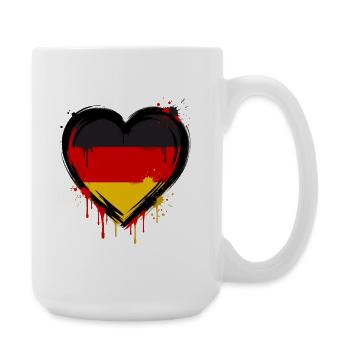 Heart Flag Graffiti Germany - Large Mug 440 ml - white - Right