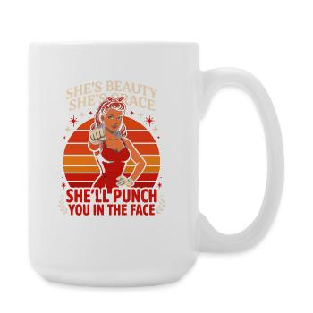 Elle est belle, elle est Grace, Shell Te frappe dans le - Grande tasse 440 ml - blanc - Droite