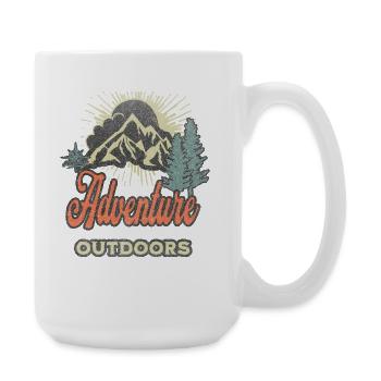 Aventure en montagne et style en plein air - Grande tasse 440 ml - blanc - Droite