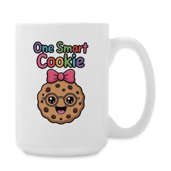 One Smart Cookie - Schlauer Keks mit Brille - Große Tasse 440 ml - Weiß - Rechts