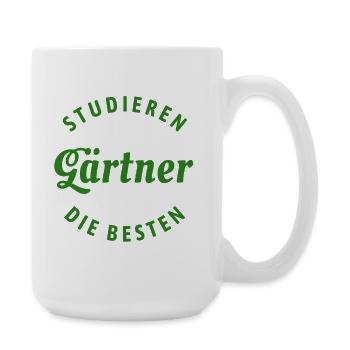 Studieren kann jeder - Gärtner Spruch - Große Tasse 440 ml - Weiß - Rechts