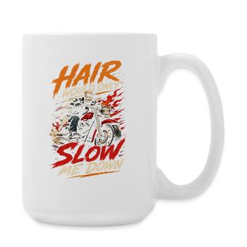 Humour Chauve Motard | Moto Squelette Badass - Grande tasse 440 ml - blanc - Droite